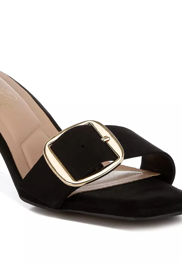 Sandal Slip On Tali Gesper Warna Hitam