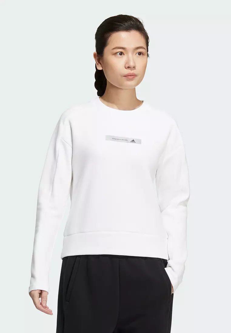 Adidas originals linear 2.0 crew sweatshir deals