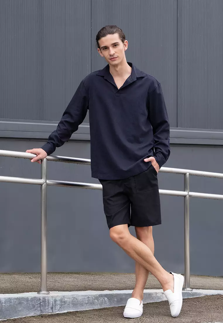 Long sleeve polo 2025 with shorts
