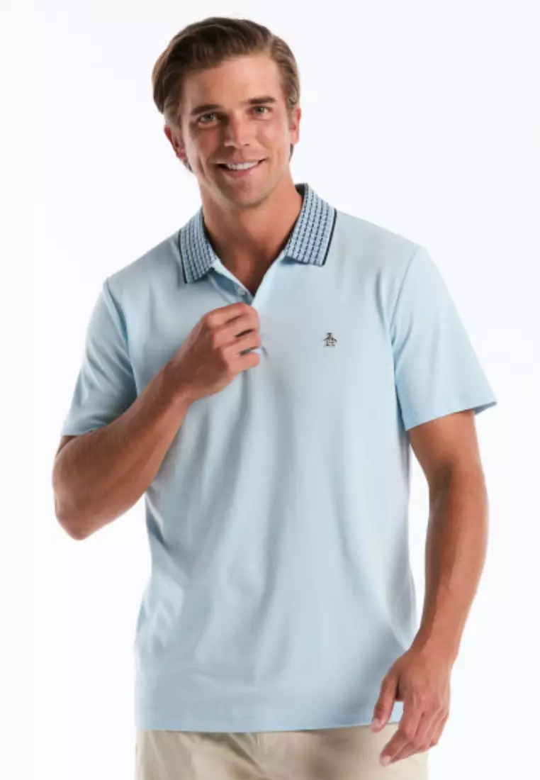 Cotton Interlock Novelty Stripe Polo