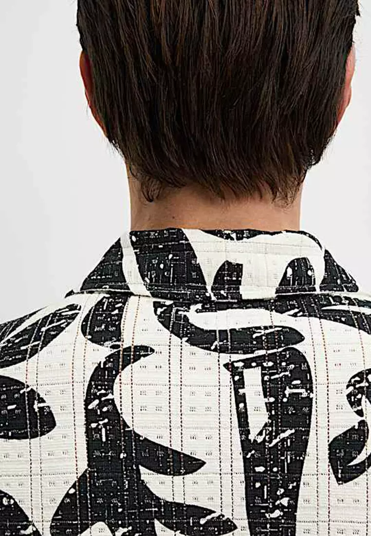 Regular Fit Abstract Print Short Sleeve Shirt