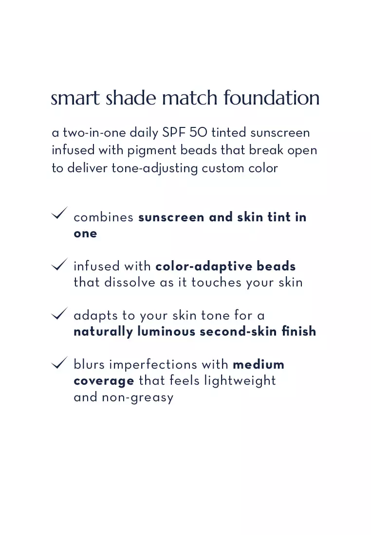 Smart Shade Match Foundation SPF 50 PA+++ in Soft Beige