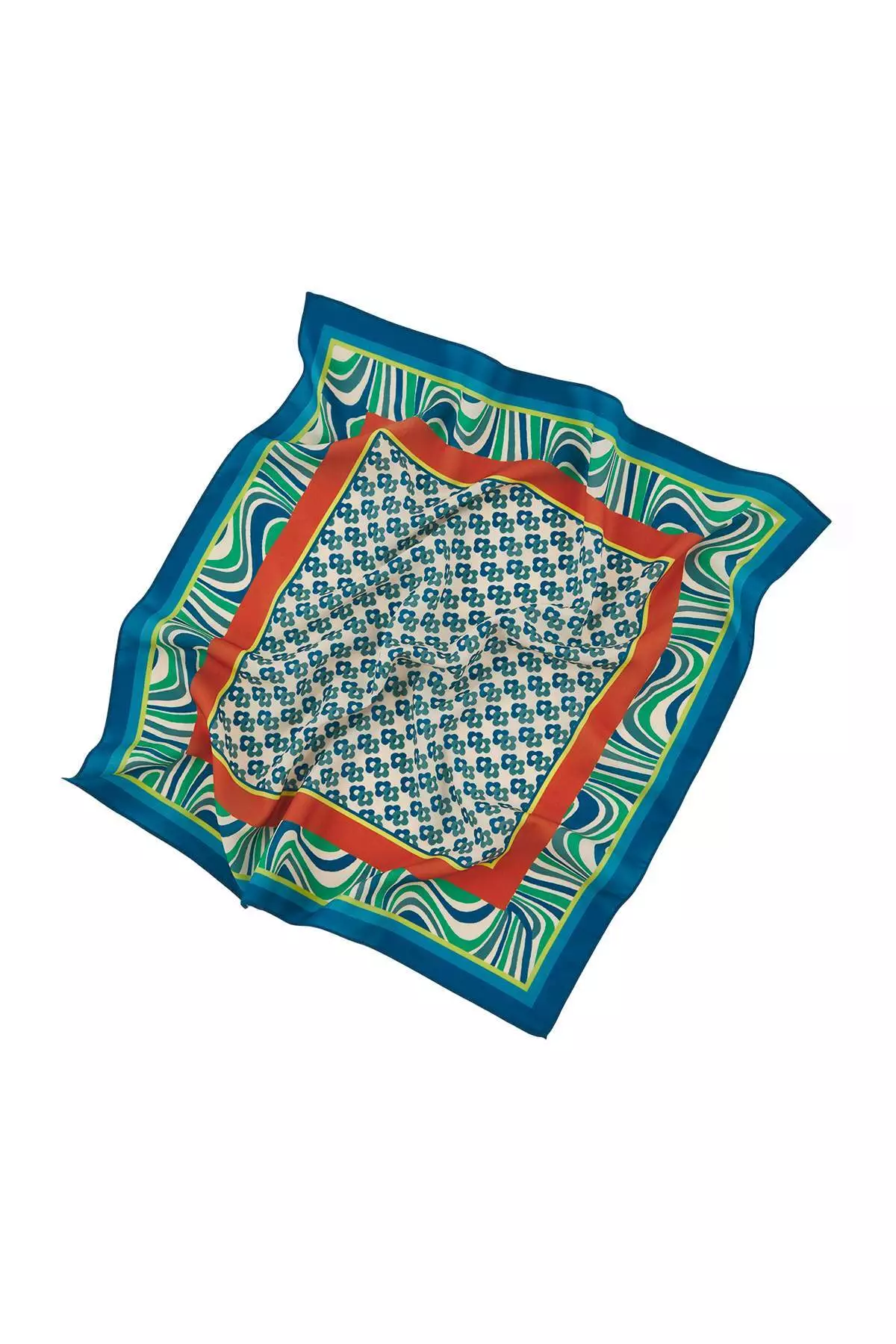 Multicolored Patterned 50*50cm 2-Pack Scarf Accessory
