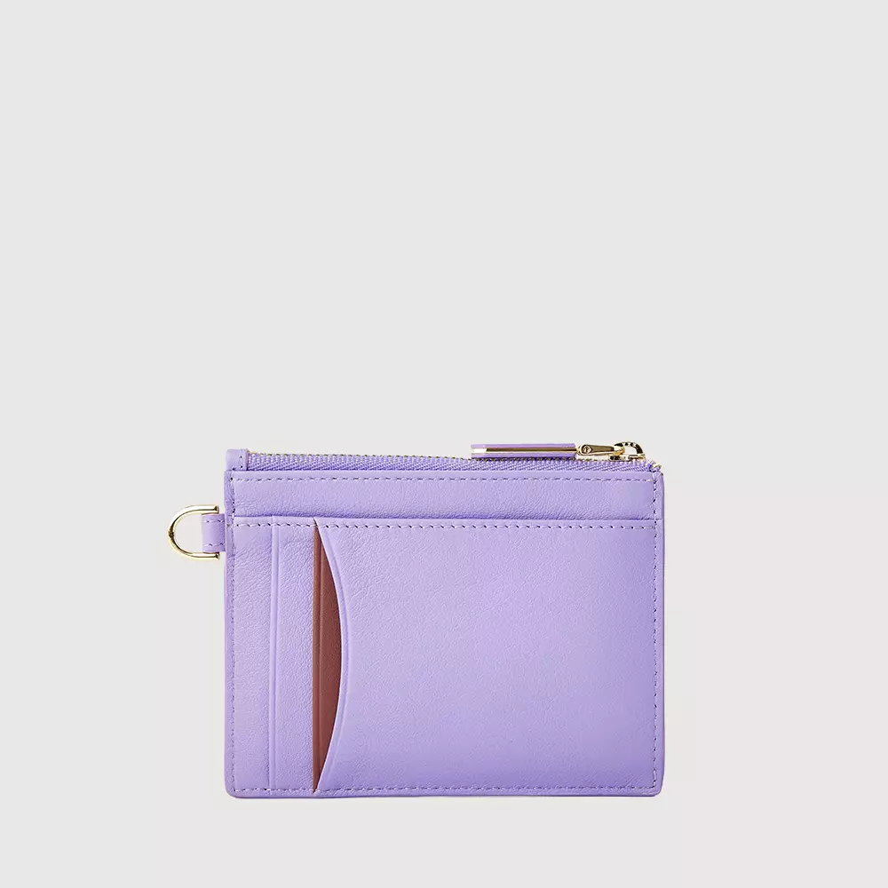 BRAUN BUFFEL PAN COIN HOLDER WITH EXTERNAL CARD SLOTS