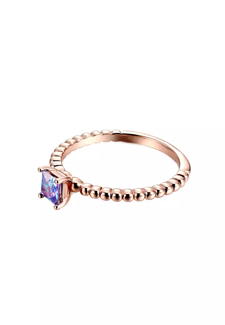 [ Alexandrite Collection ] Simple Square Alexandrite Ring RG - Cincin Alexandrite s925 by Her Jewellery