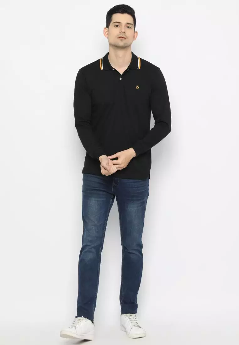 Matsuda Kaos Polo Shirt Lengan Panjang Pria Kerah Kasuga