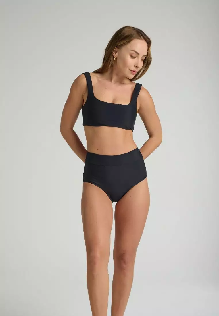 Modibodi Period Swimwear Hi-Waist Bikini Bottom Light Absorbency Black