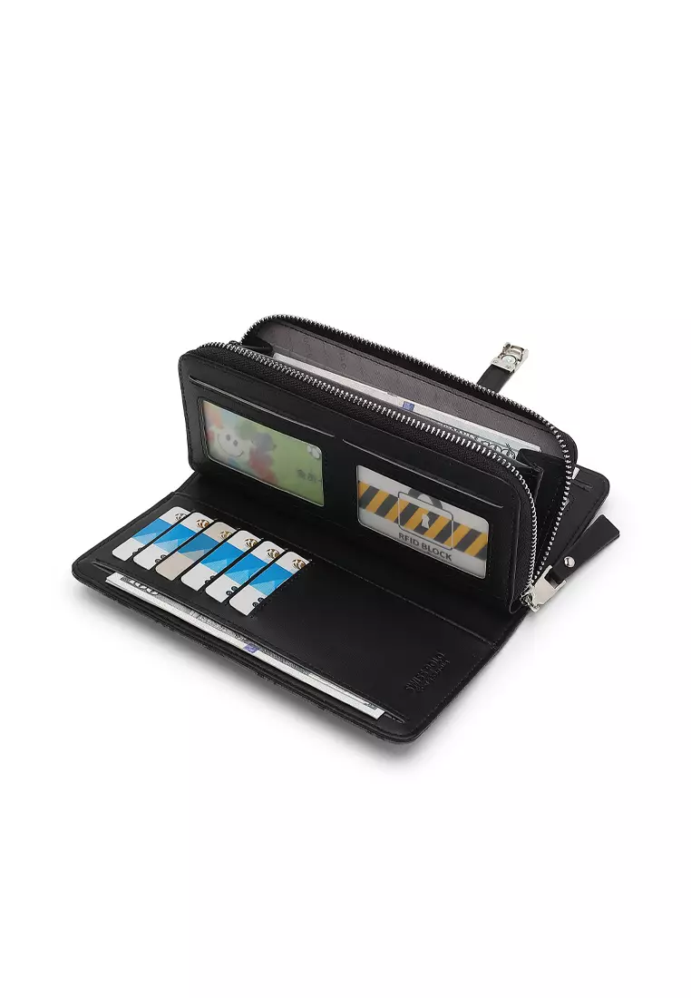 Women's Monogram Long Wallet / Purse - Black