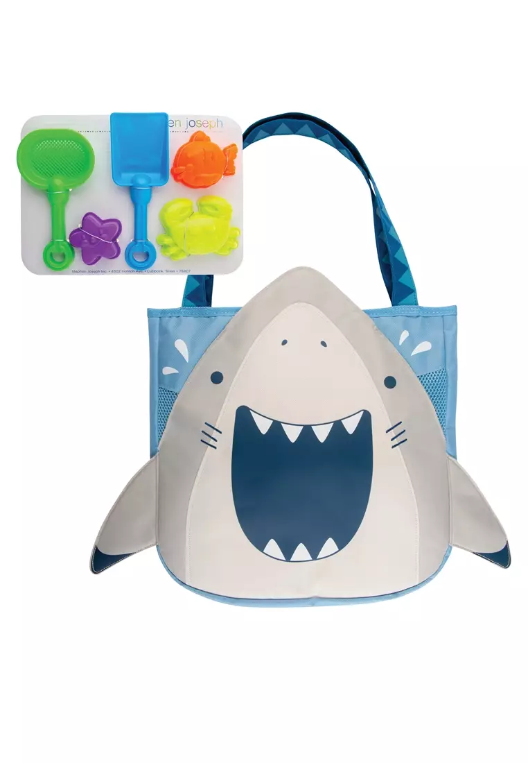 Beach Tote With Sand Toys Shark