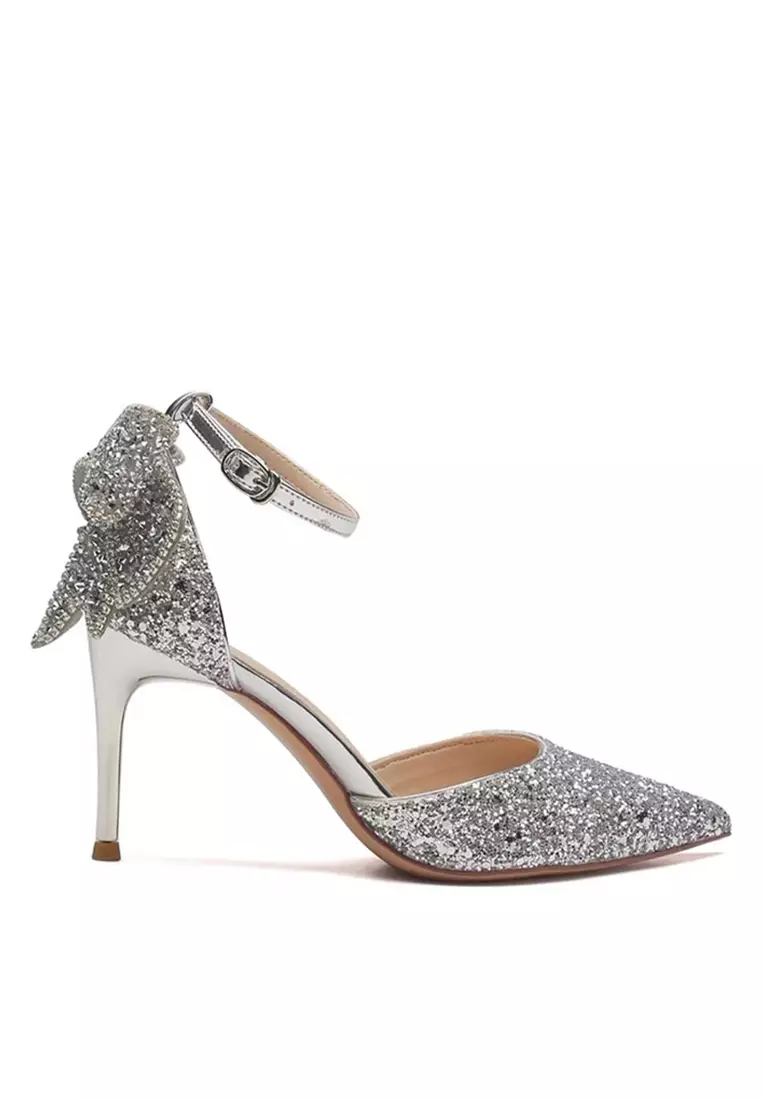 Discount on Twenty Eight Shoes  shoes - SKU: 6cm Rhinestone Bow High Heels If82326-1