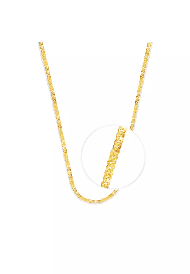 916/22K Gold Snake Skin Necklace R011 (4.50MM, 52CM)