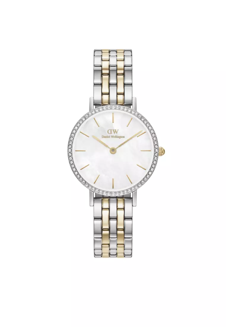 Buy Daniel Wellington Petite 28mm Bezel 5-link White MOP Two Tone