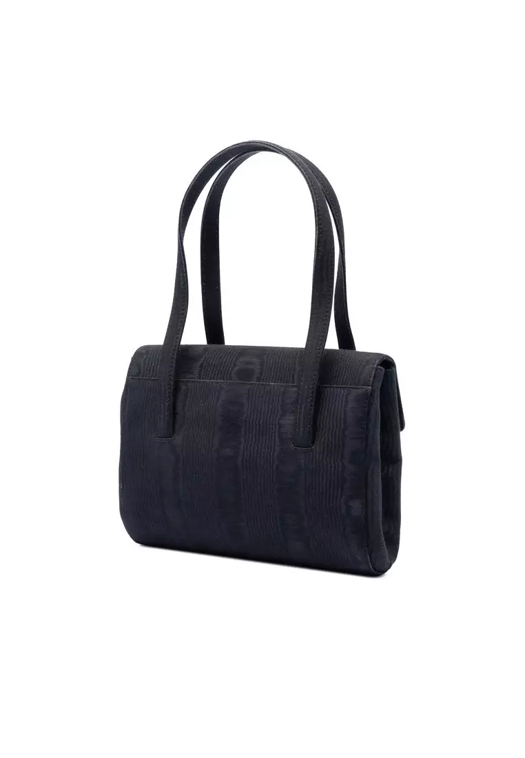 Pre-Loved Chanel Cc Silk Grosgrain Handbag