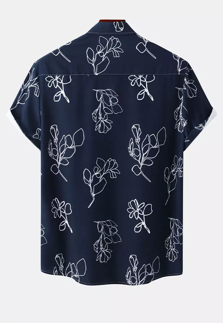 夏威夷印花短袖襯衫YL-C248
