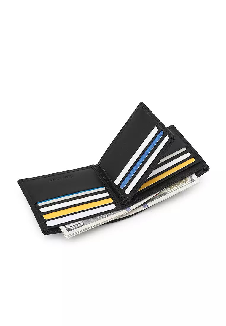 Gift Set - Leather RFID Wallet + 35mm Automatic Buckle Belt (禮盒 - 皮具錢包 + 腰帶) - 黑色