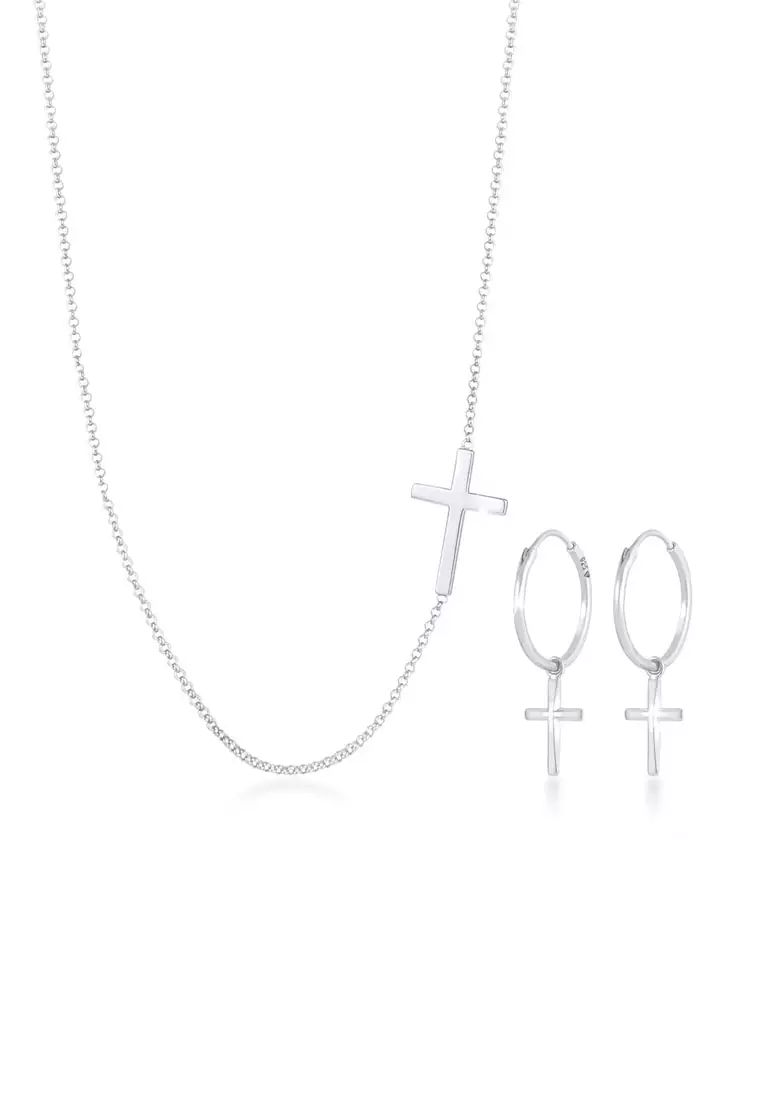 Cross Religion Gold Plated Jewelry Set