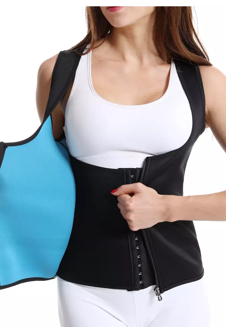 Women's Breathable Tummy Control Corset Hook & Loop Waist Trainer & Compression Girdle Belt Cincher