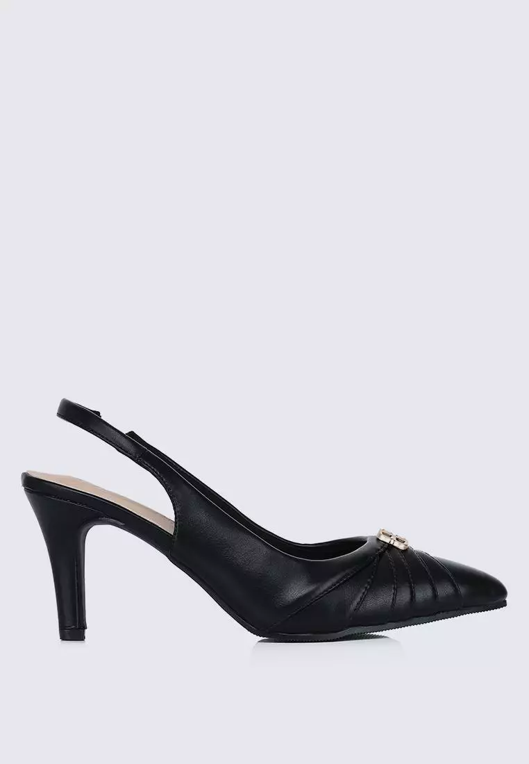 Discount on My Ballerine  shoes - SKU: My Ballerine Bovis Comfy Heels In Black