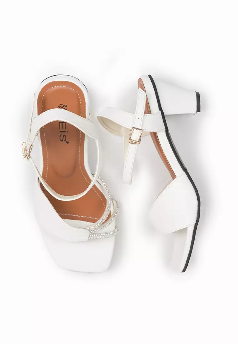 SEIS Divori Sandal Heels Pesta Wanita Hak 5 cm-White