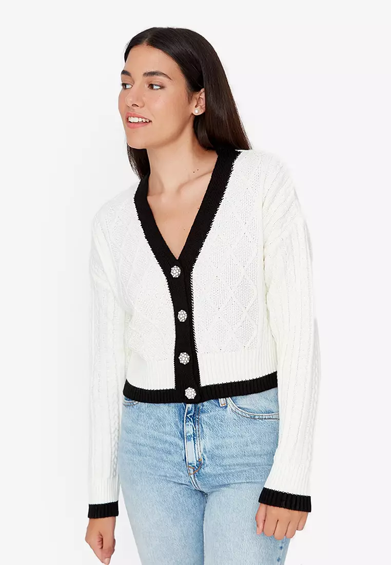 Trendyol Trim Knit Cardigan 2023 | Buy Trendyol Online | ZALORA Hong Kong
