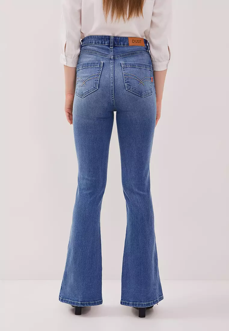 DUST Celana Split Flare Jeans Radina Light Blue (D.3837