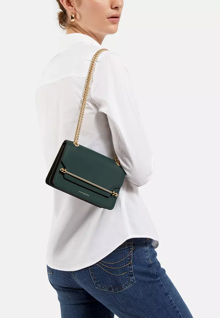 Buy Strathberry EAST WEST MINI CROSSBODY BOTTLE GREEN 2024