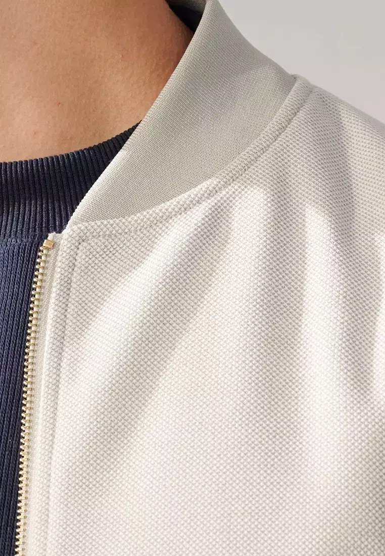 Light Grey Baseball Jacket