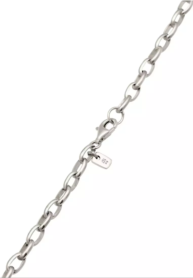 EXCLUSIVE Kalung Perhiasan Perak 925 Pria Round Chain Bicolor