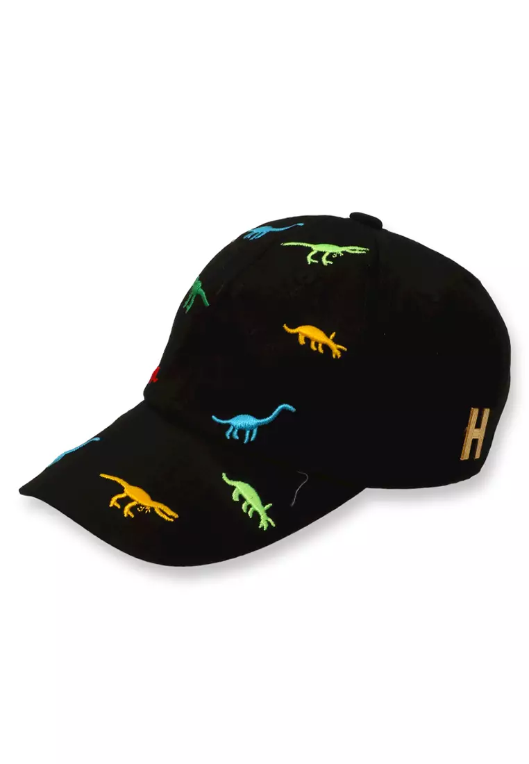 Javer Topi Anak Unisex Motif Dinosaurs Aksesoris Fashion Kid Baseball Caps Material Cotton ORIGINAL - Black