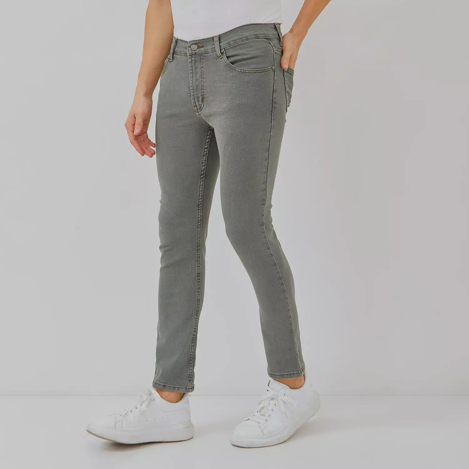PAULMAY Celana Panjang Jeans Pria Slim Fit - Grey