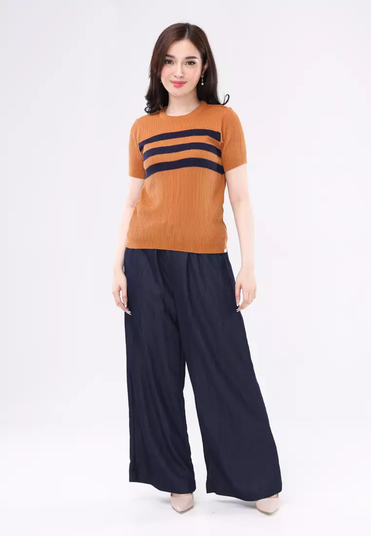 Knitted Short Sleeves Top