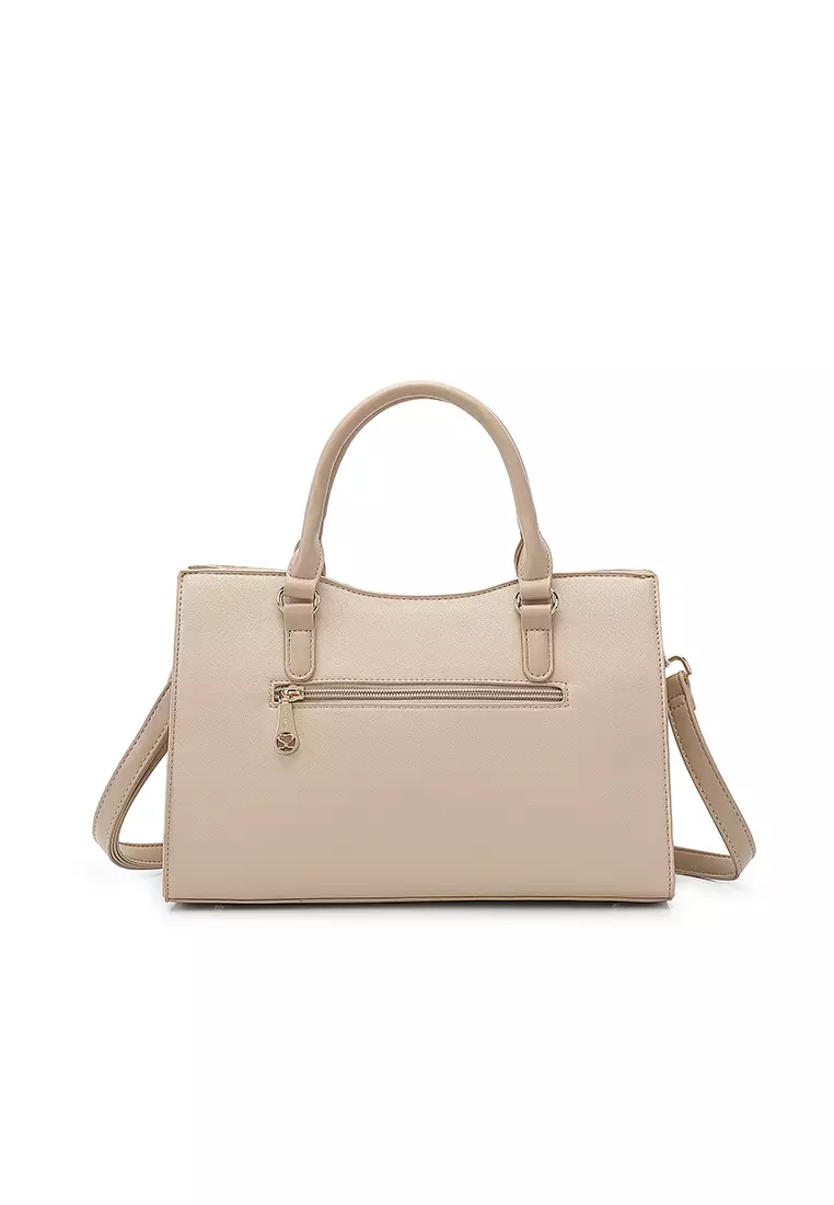 Women's Top Handle Bag / Sling Bag / Crossbody Bag - Beige