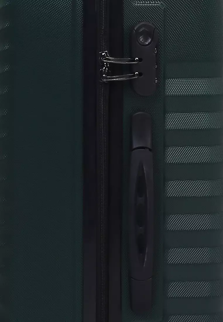 Austin Koper Unisex Size 24 Inch Travel Bag Large Compartment Material Fiber ABS ORIGINAL - Dark Green