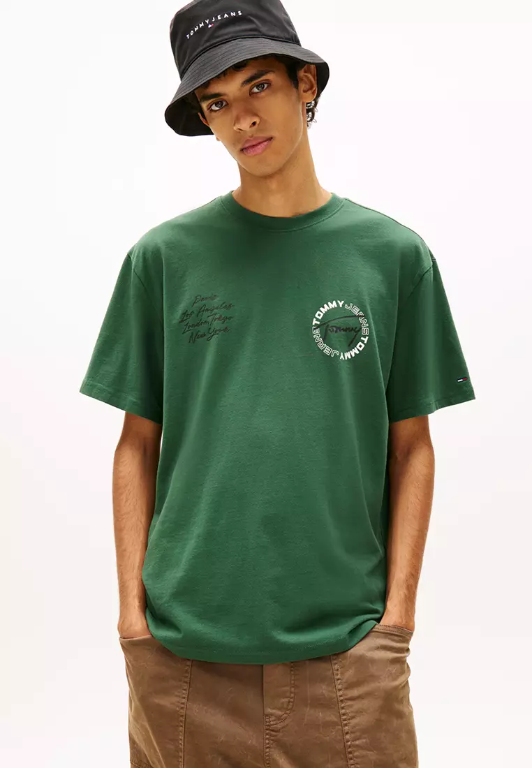 Circular Back Logo Relaxed T-Shirt - Tommy Jeans