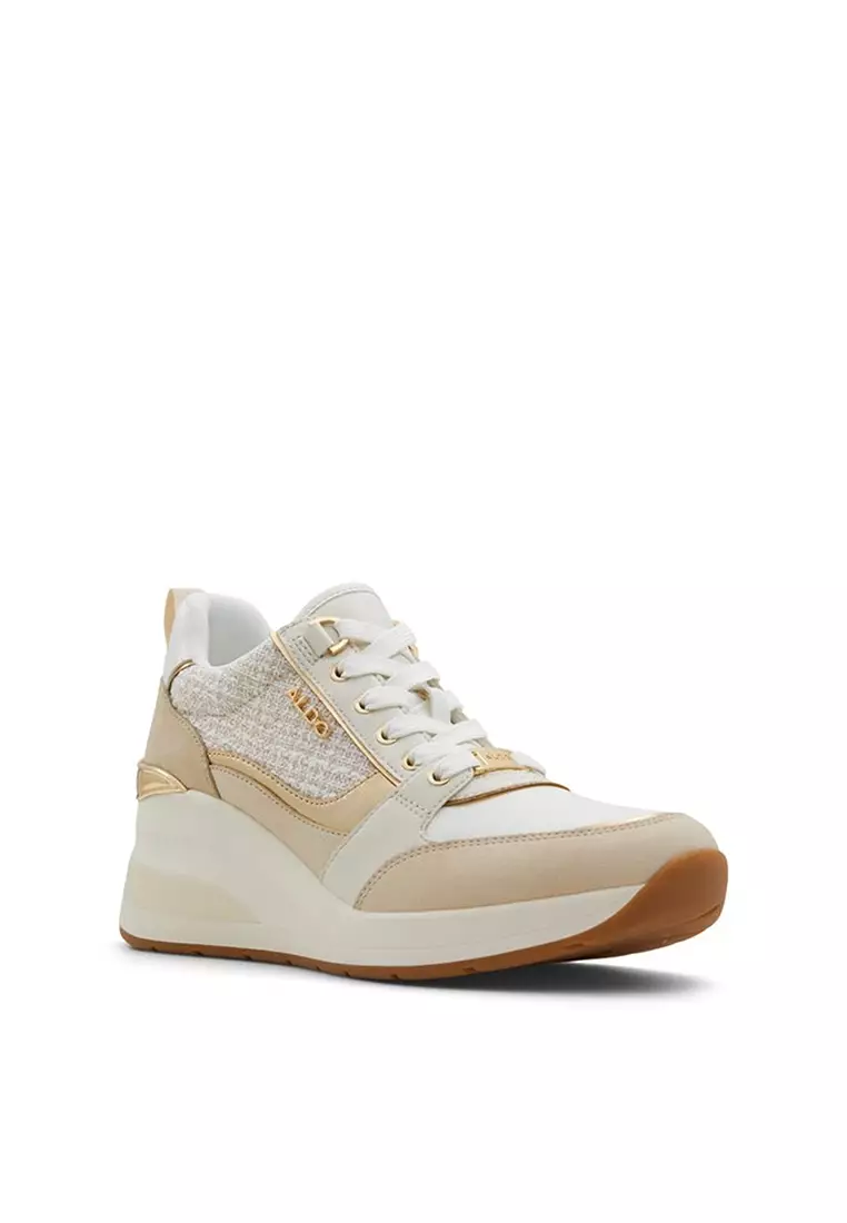 Whallian Women's Wedge Sneakers White Combo - photo 3
