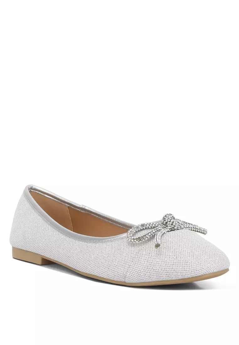 Buy London Rag Women Rhinestone Ballerinas In Silver 2024 Online