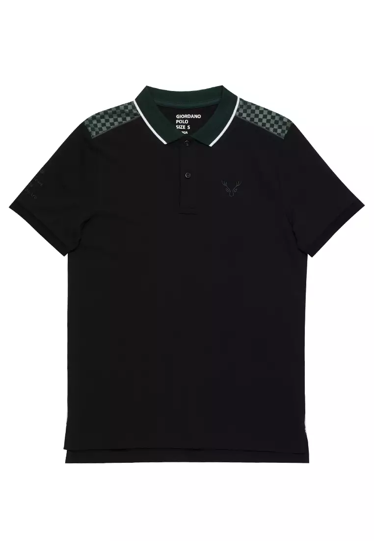 Giordano black 2025 polo shirt