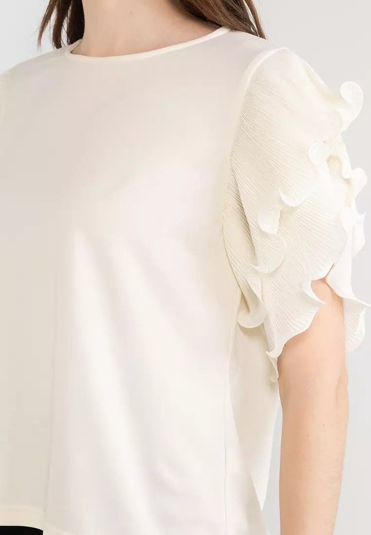 Layered Ruffle Sleeves Top