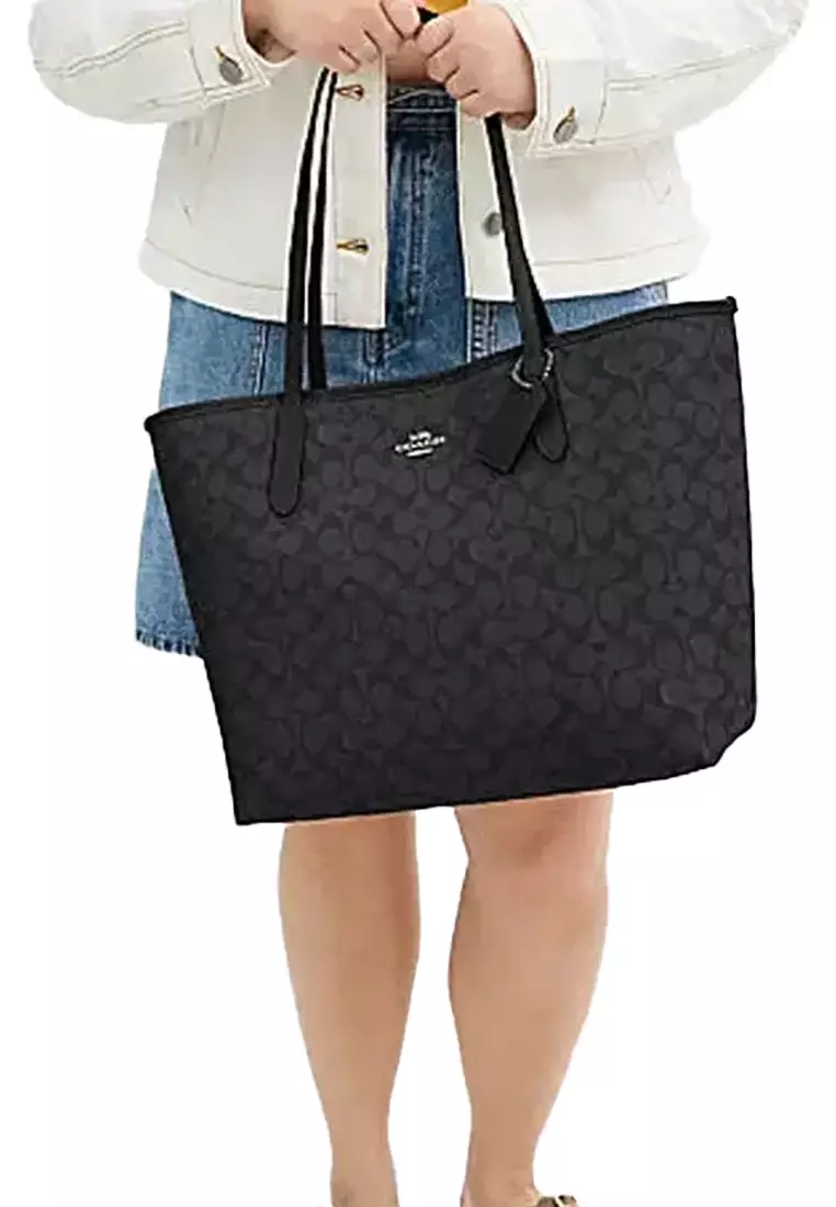 City 女士托特包黑灰色CV976