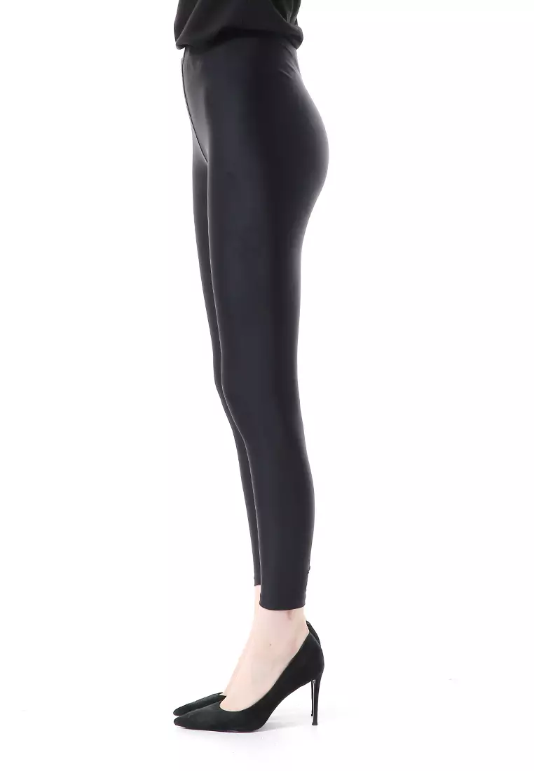 Kavita Celana Legging Bawahan Wanita Motif Polos Relaxed Fit High Quality - Hitam