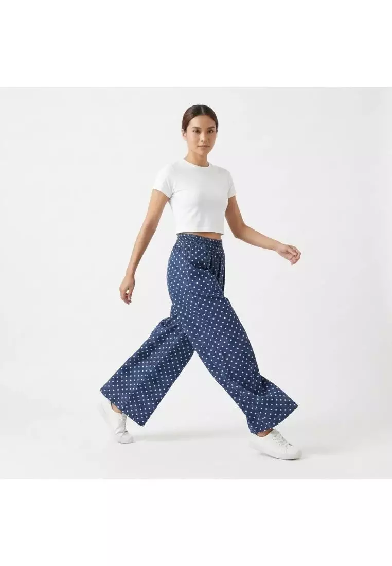Celana Panjang Wanita - Polka Dot Wide Leg Pants