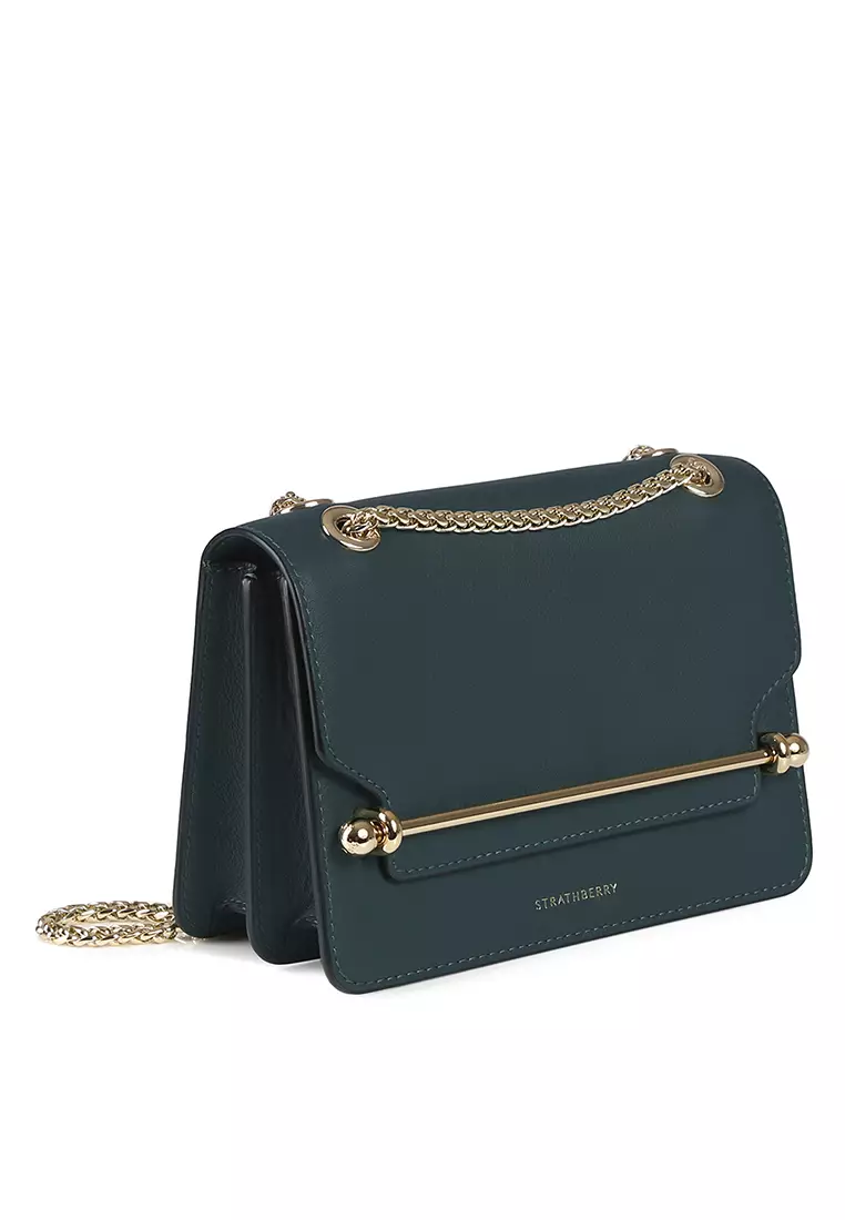 Strathberry EAST/WEST MINI CROSSBODY - BOTTLE GREEN 2024 | Buy ...