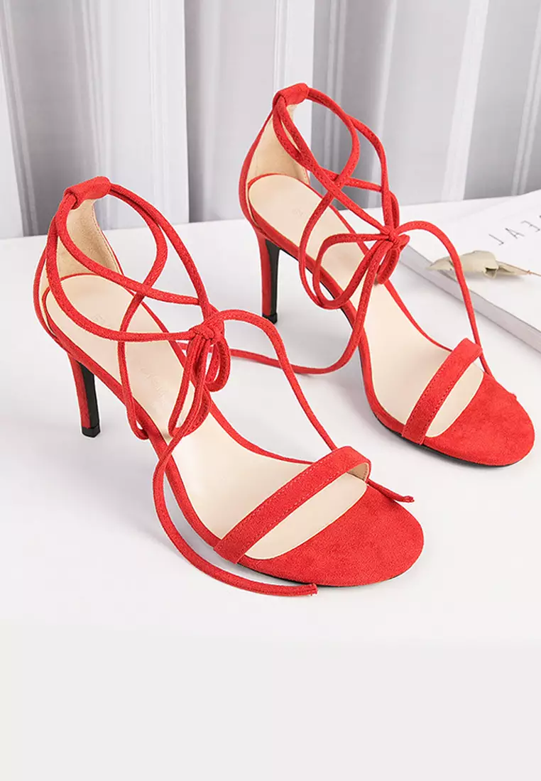 Red mid high on sale heels