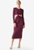 & Other Stories red Fitted Cut-Out Midi Dress AB97EAA73DDA2EGS_1