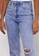 MISSGUIDED blue Riot Single Busted Knee Mom Jeans 739E2AAF4F9F96GS_6