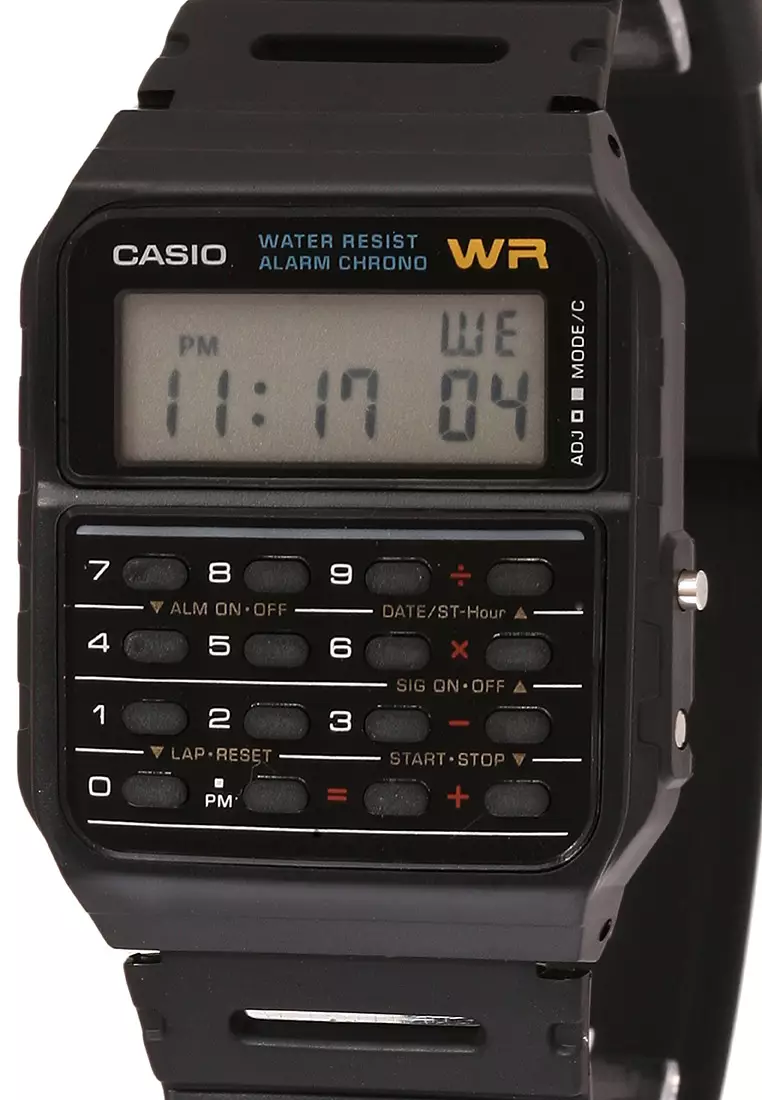 Casio Vintage CA-500WE-1A Stainless Steel Calculator Digital Quartz Men's  Watch