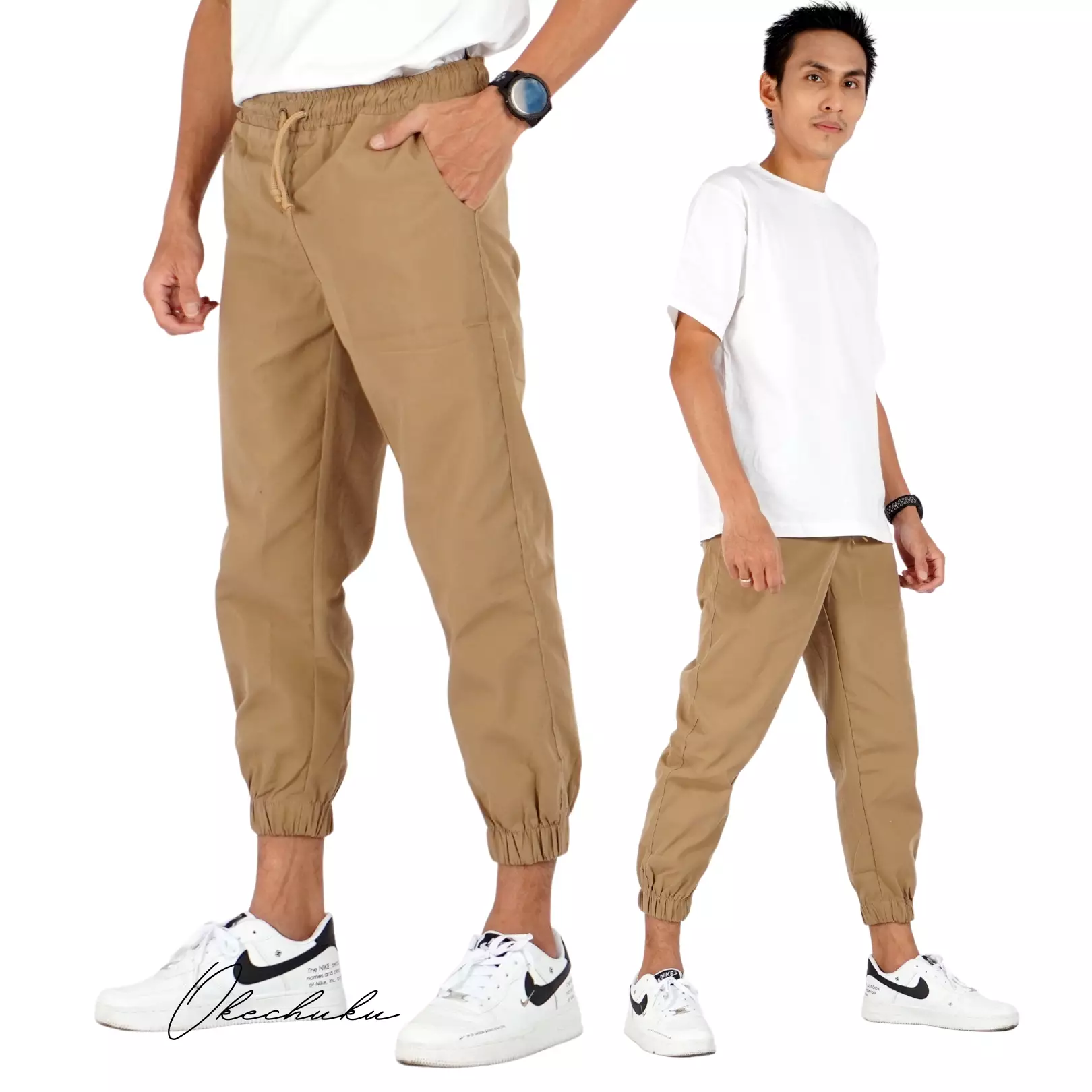 OKECHUKU Ichsan Celana Sirwal Jogger Pangsi 3/4 Slimfit Fashion Casual Pria