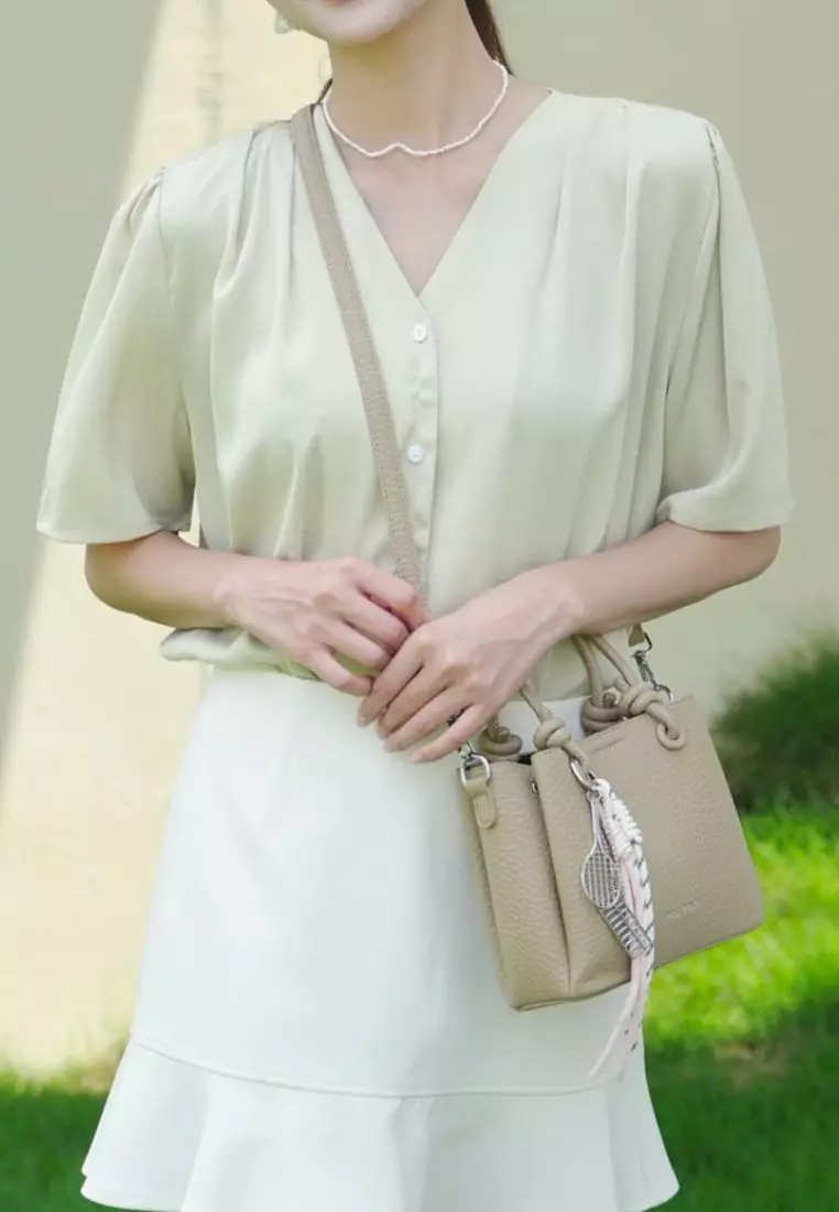 Women's Top Handle Bag / Sling Bag / Crossbody Bag / Shoulder Bag - Khaki