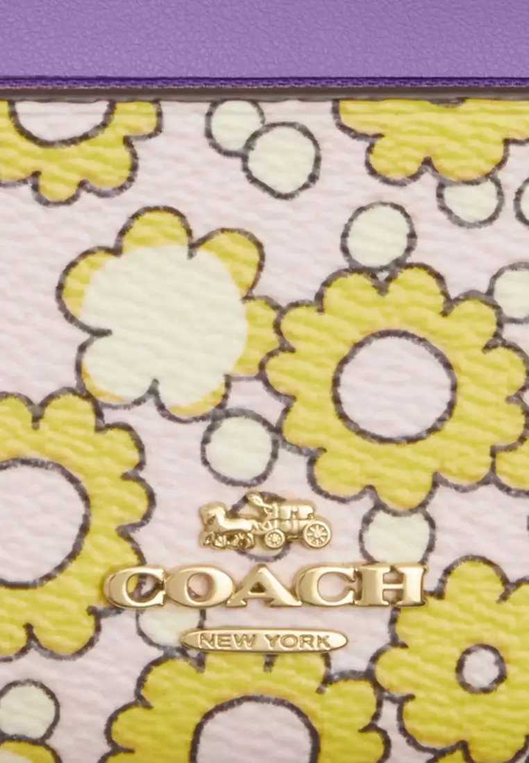 Mini Skinny Id Case With Floral Print - Lilac Multi CBL74