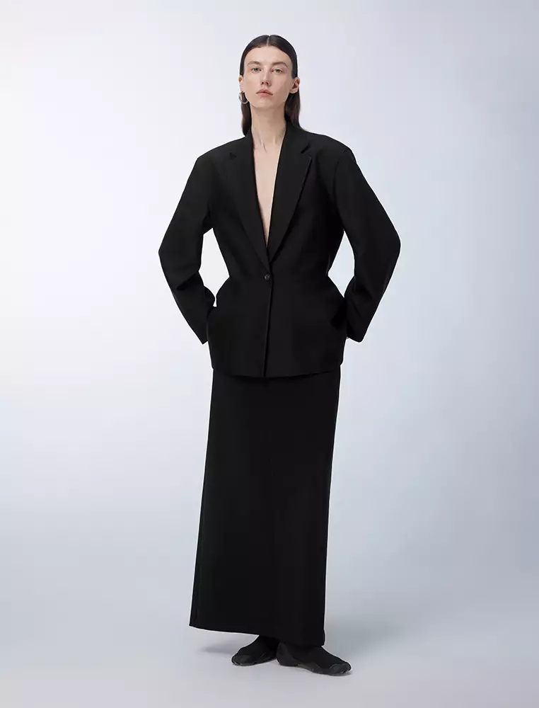 通勤气质中长款西服